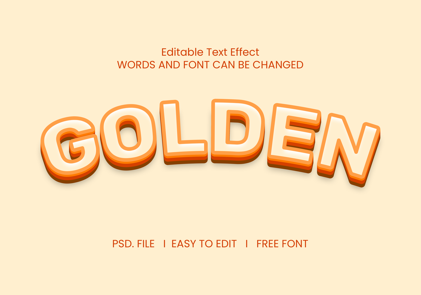 Golden text effect psd