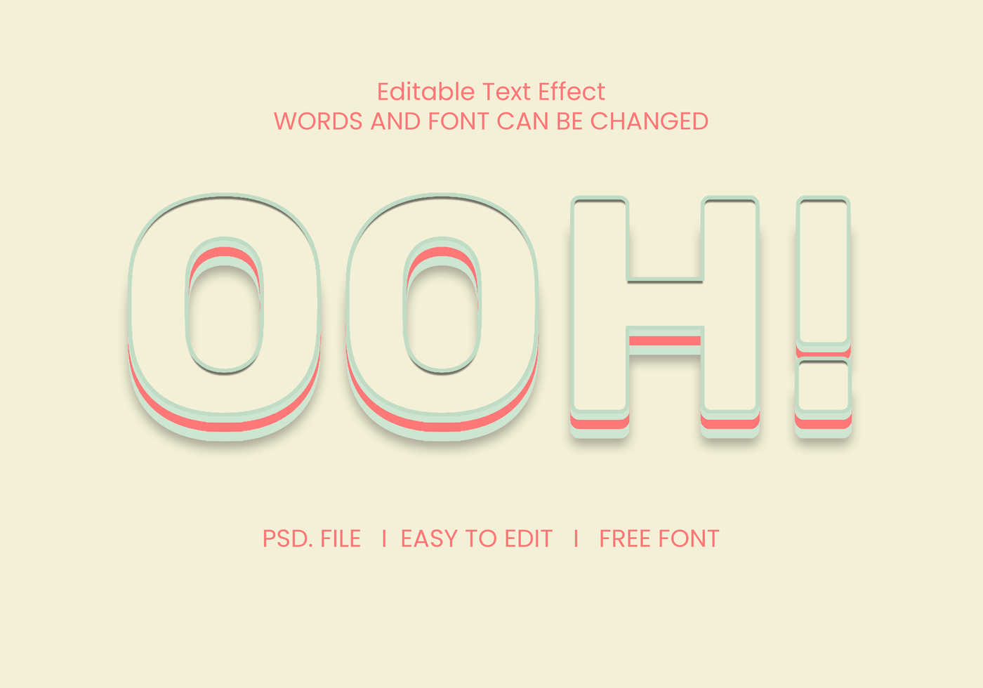 Ooh text effect psd