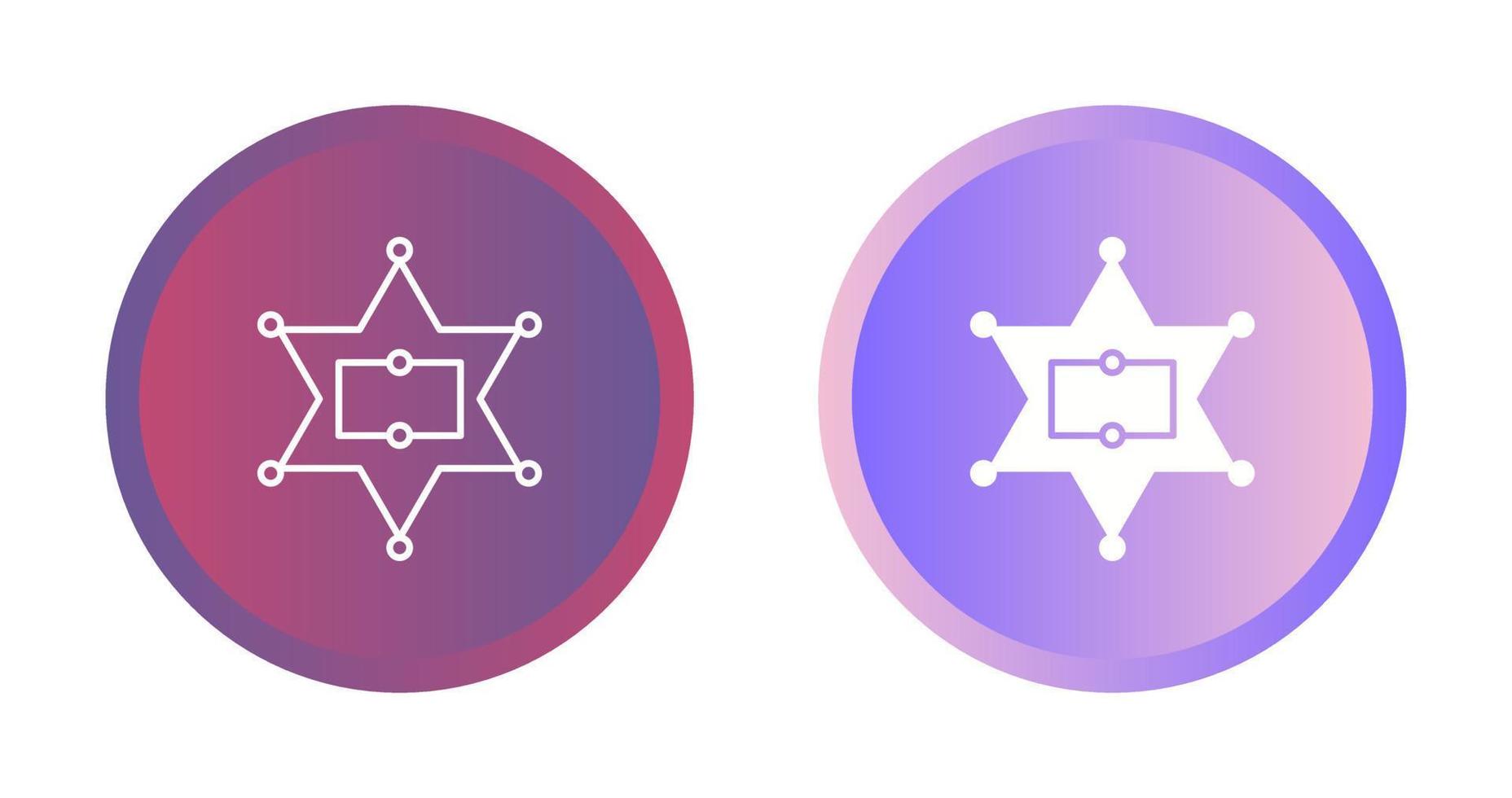 Sherrif Badge Vector Icon