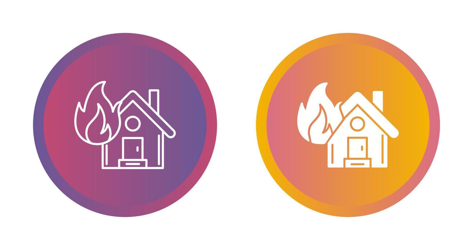 House On Fire Vector Icon