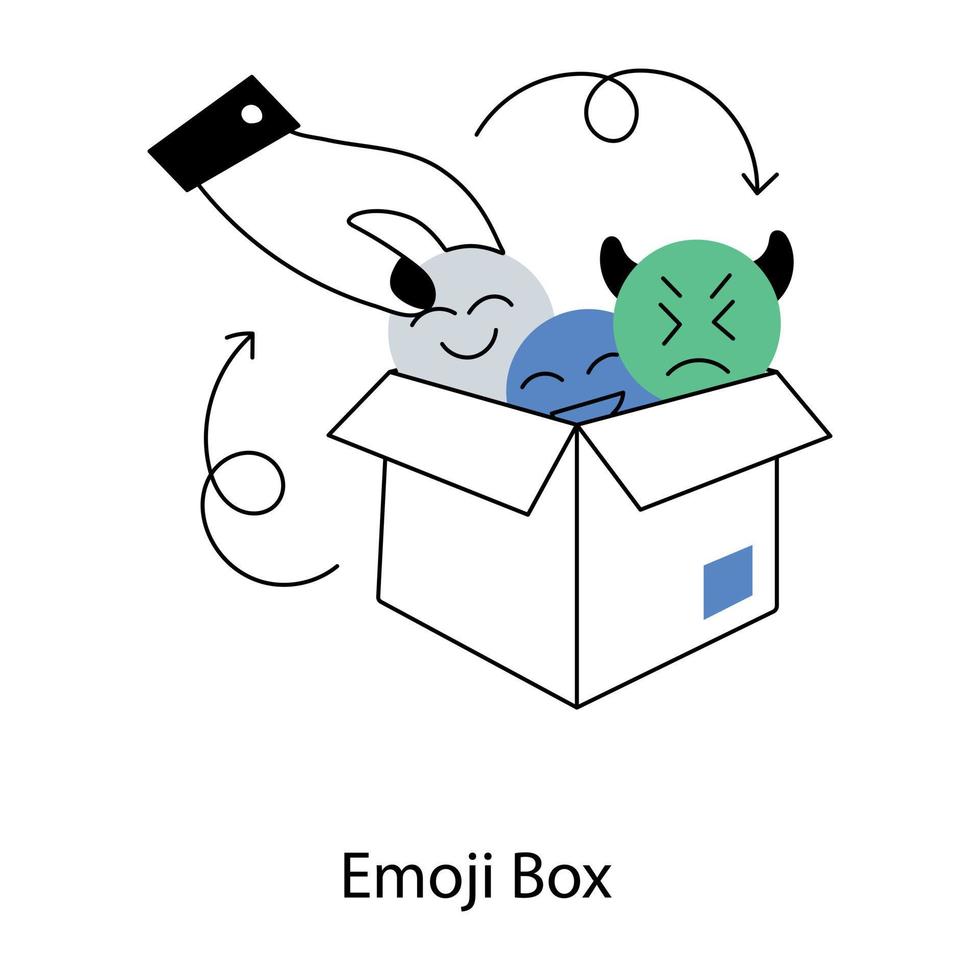 Trendy Emoji Box 22462911 Vector Art at Vecteezy