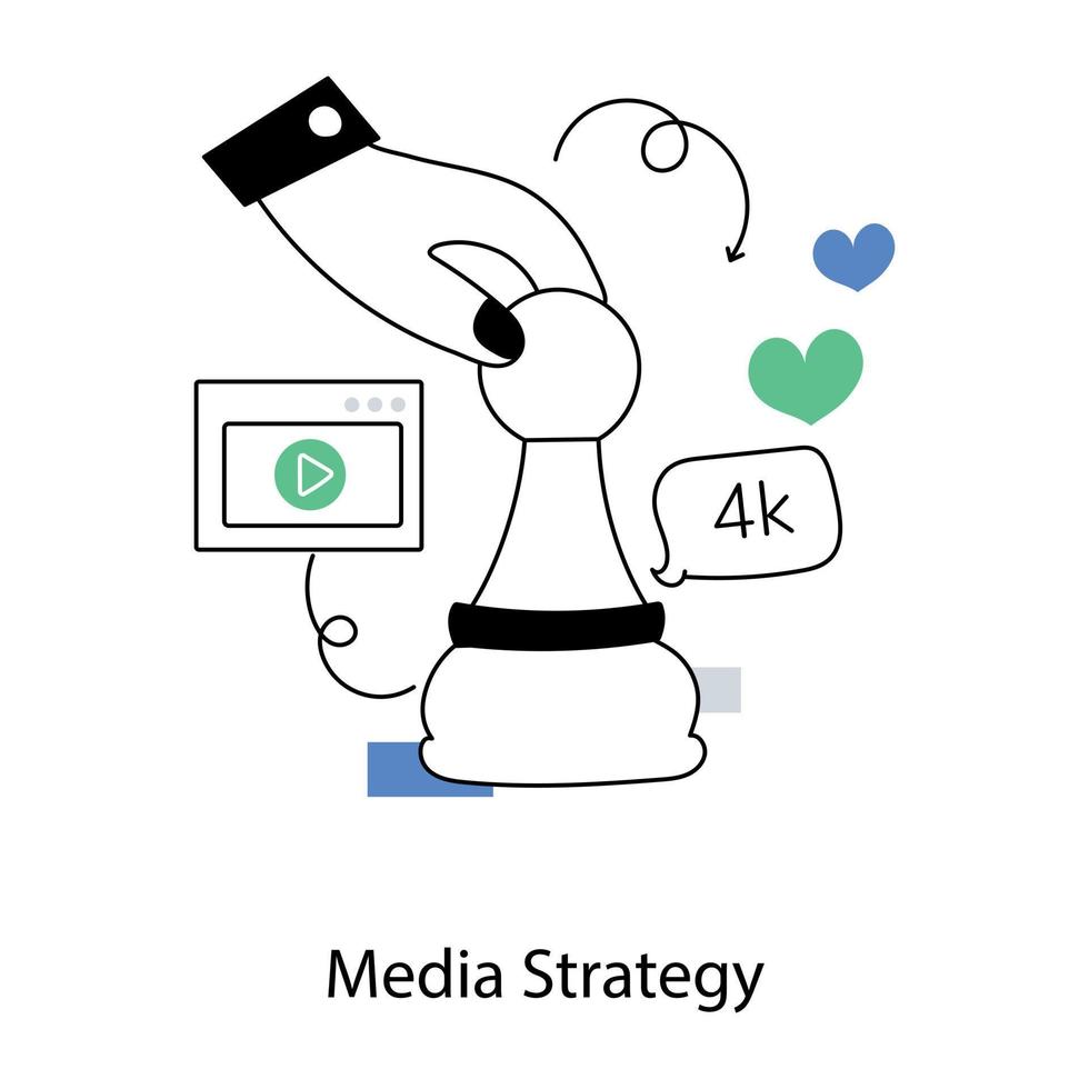 Trendy Media Strategy vector