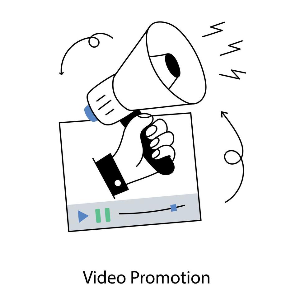 Trendy Video Promotion vector