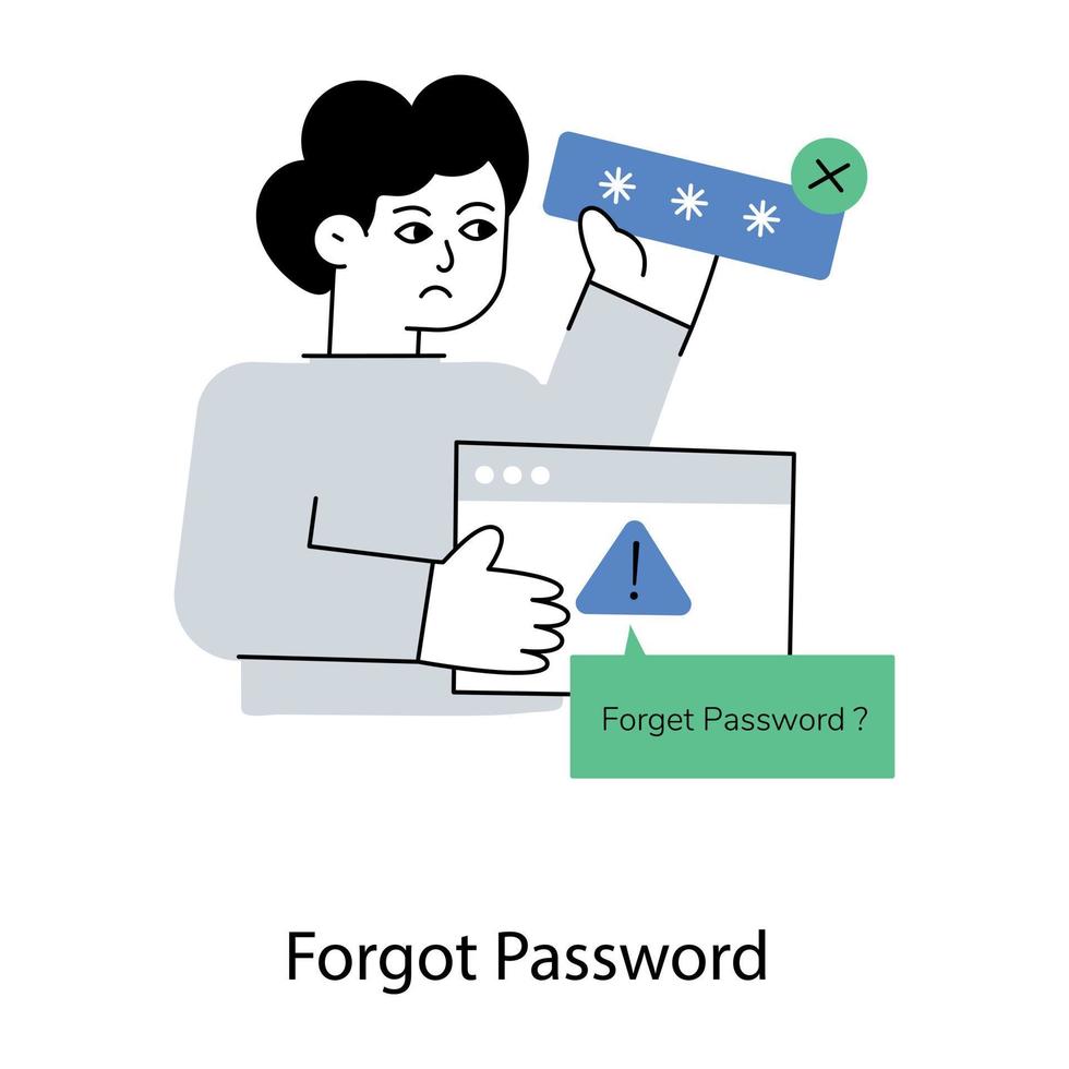 Trendy Forgot Password vector