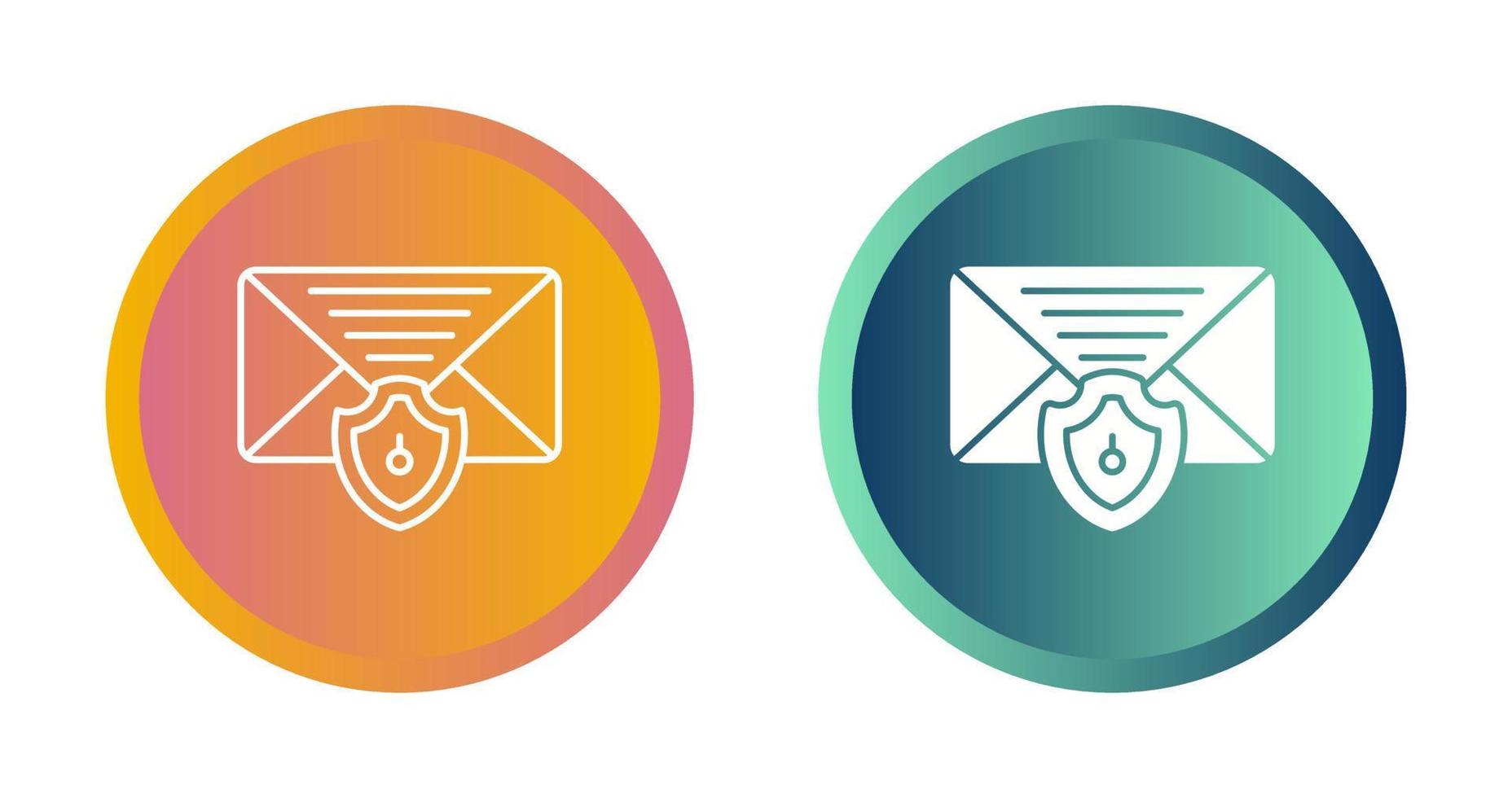 icono de vector de protección de correo