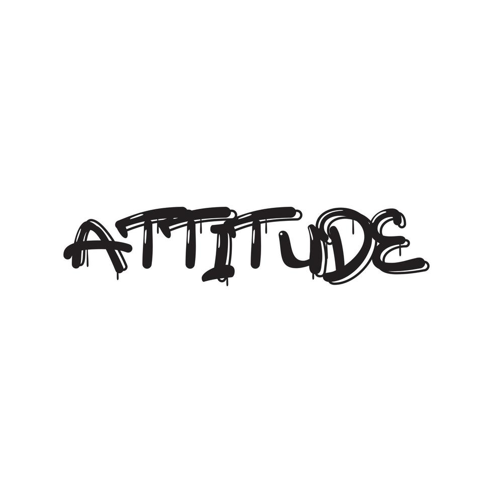 Attitude inspirational lettering text typography t shirt design on white background vector