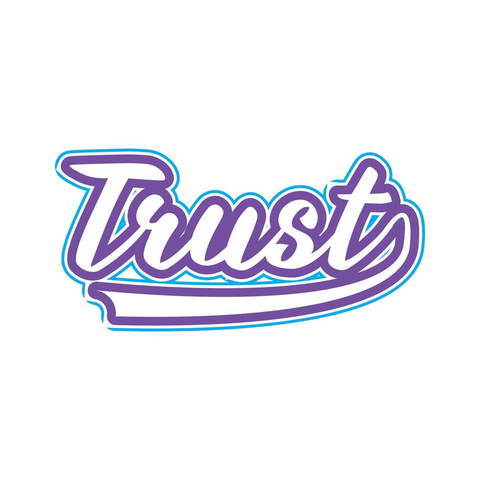 Trust motivational and inspirational lettering colorful colorful style text typography t shirt design on white background vector