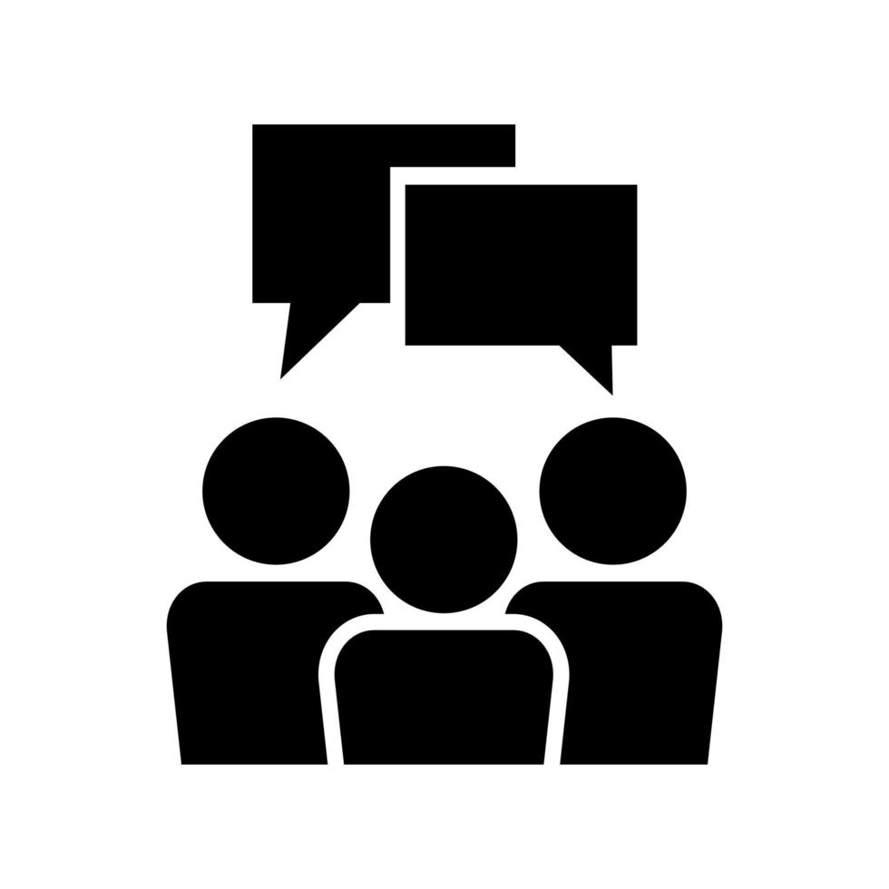 Speaking people vector icon. talk sign. speak illustration symbol.