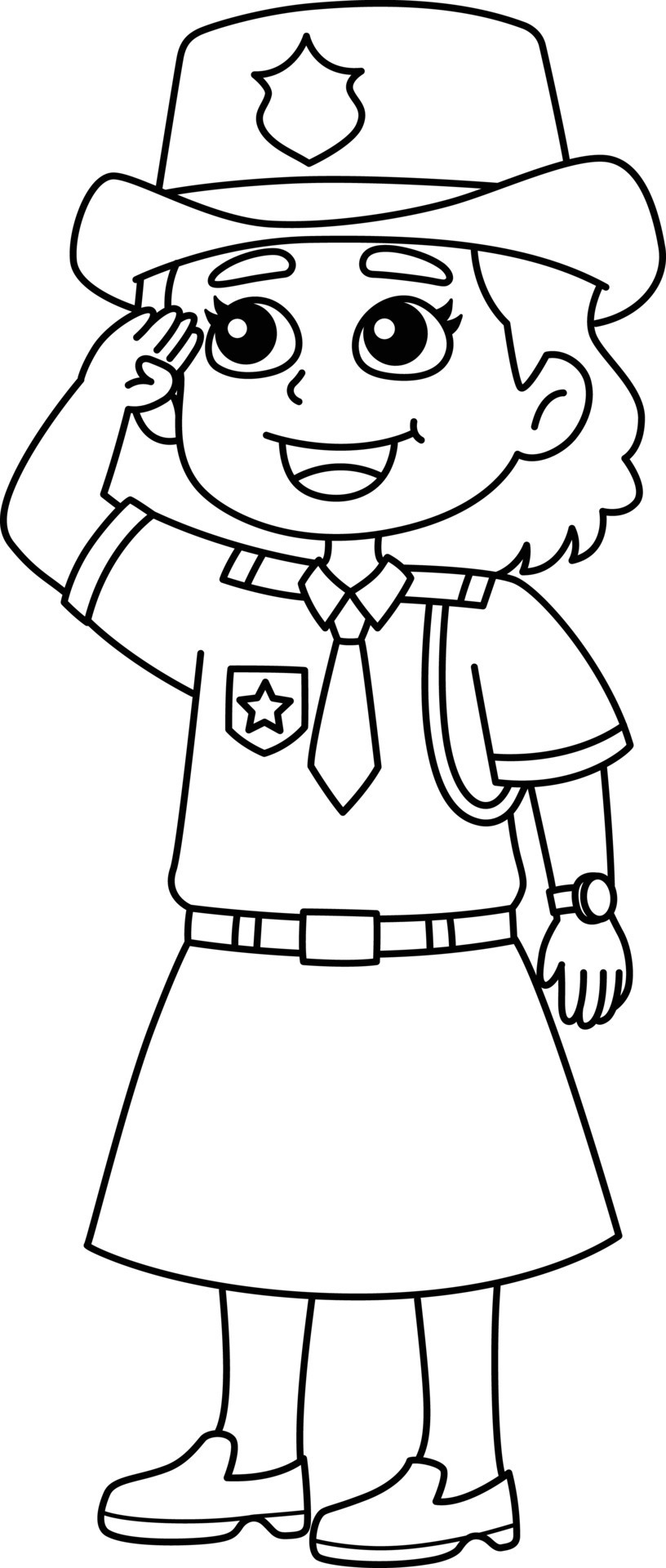 community helpers coloring pages police officer