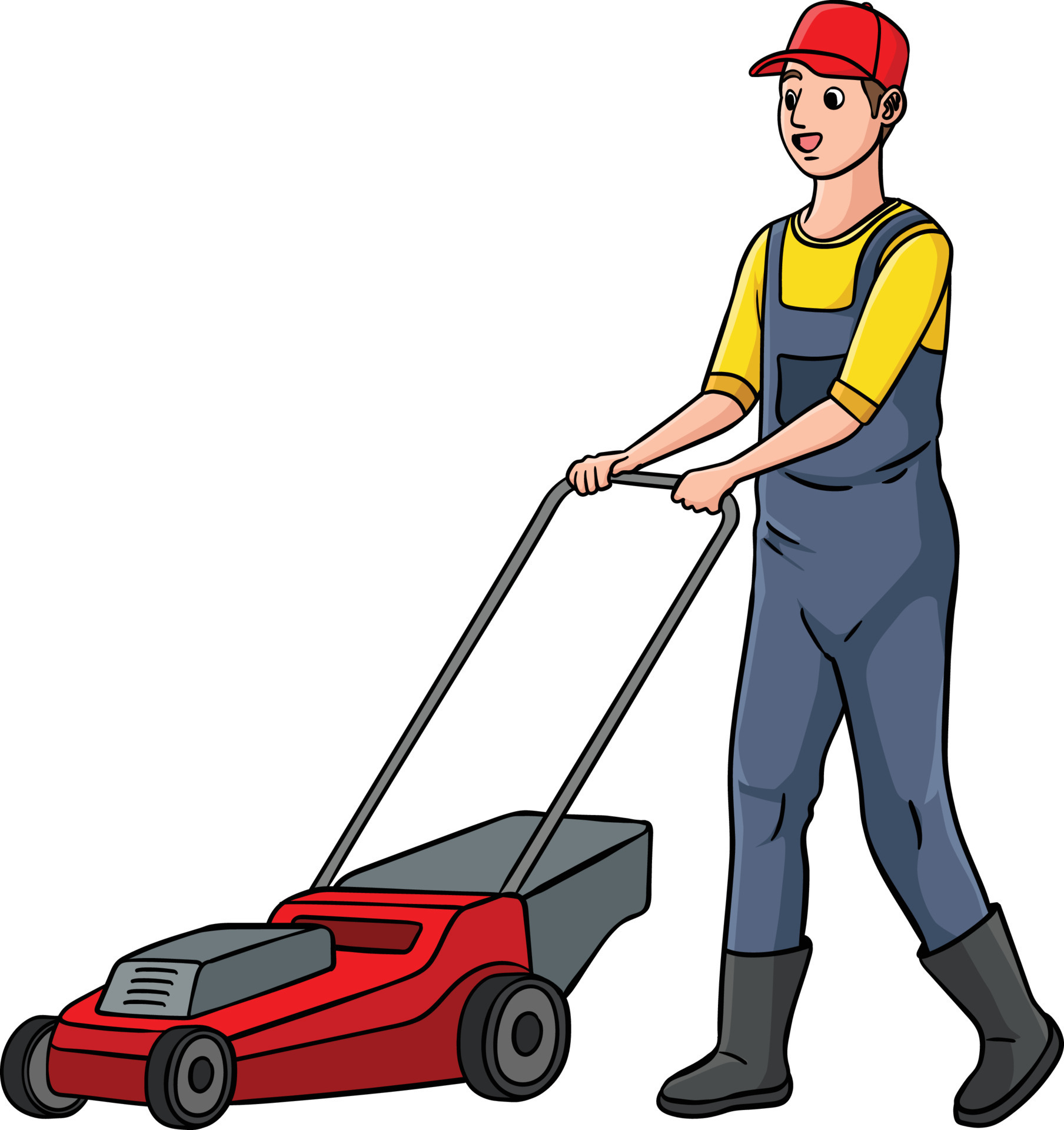 lawn mower cartoon