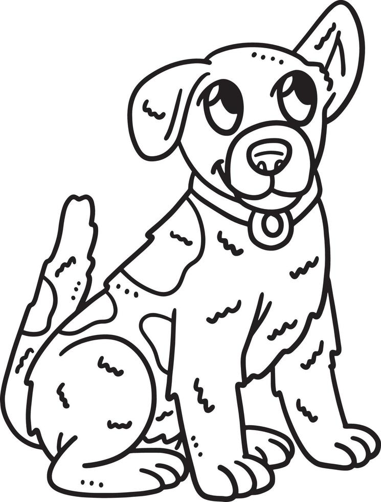 Dog Isolated Coloring Page for Kids vector