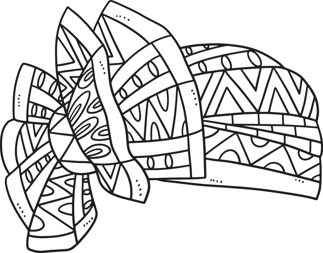 Headwrap Isolated Coloring Page for Kids vector