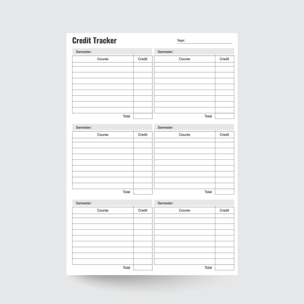 Credit Tracker,Graduation Planner,Course Credit Tracker,College Tracker,University Tracker,Course Tracker,Course Planner,academic planner,course overview,collage course vector