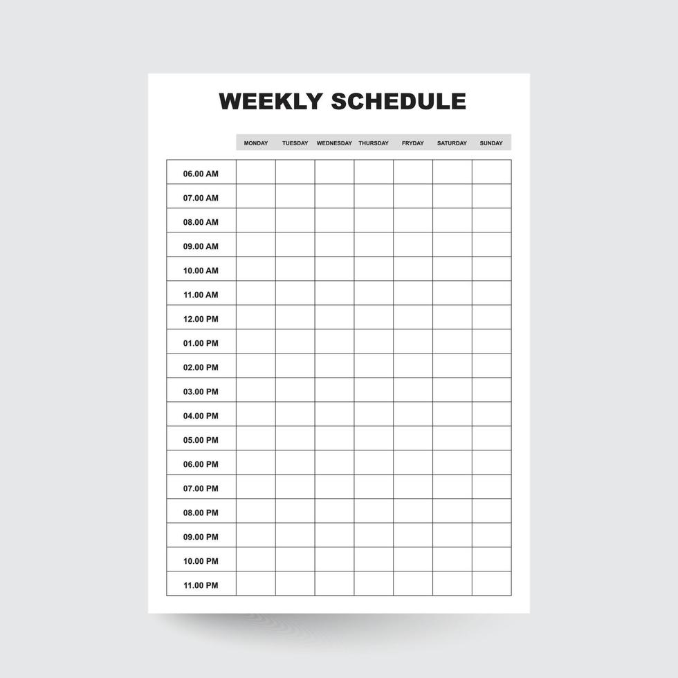 semanal calendario planificador, semanal planificador plantilla,semanal planificador hoja, semanal organizador, semanal agenda, semanal diseño, semanal plantilla,semanal diseño, cada hora horario, semanal revisión vector