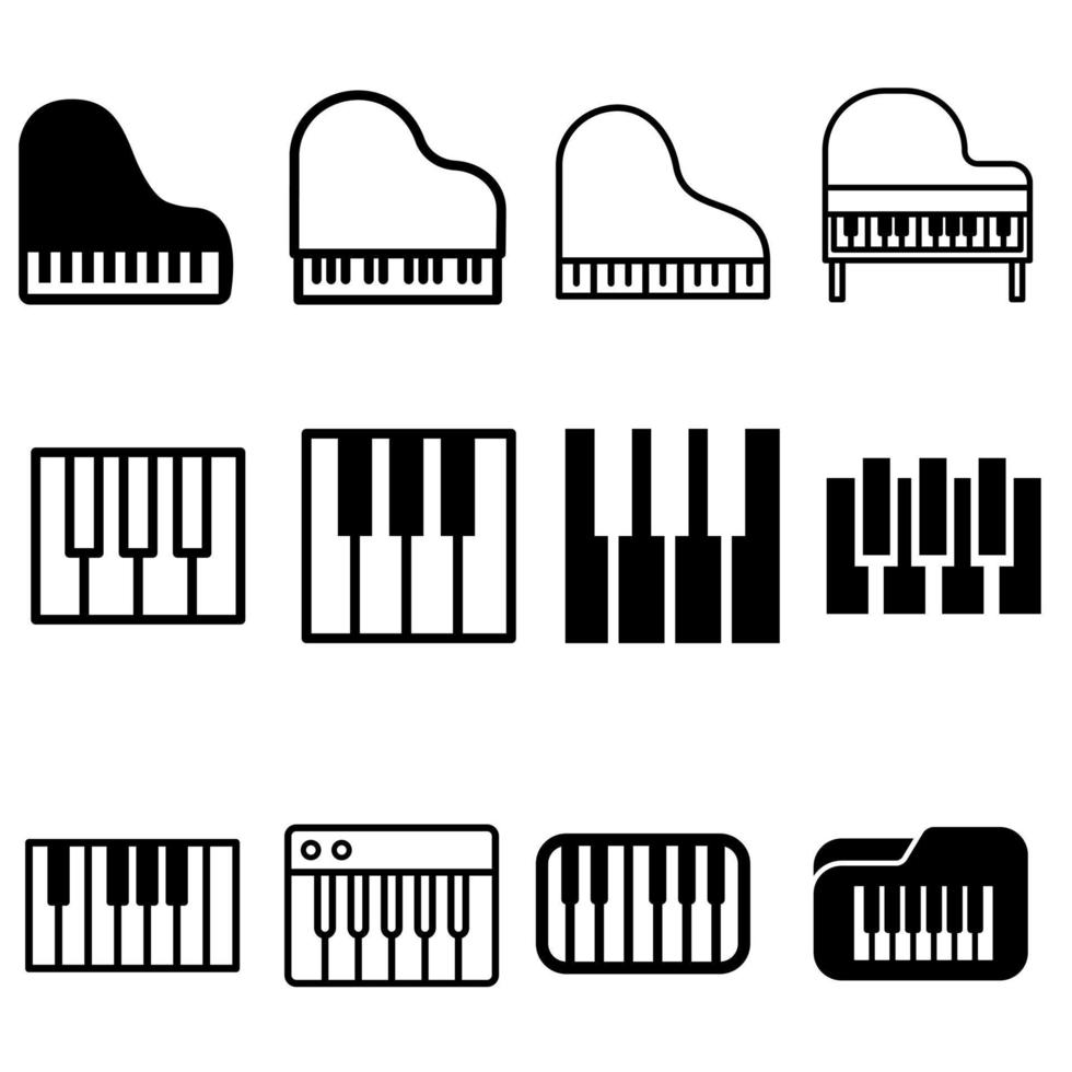 Piano icon vector ilustration template. music illustratiob sign or symbol.