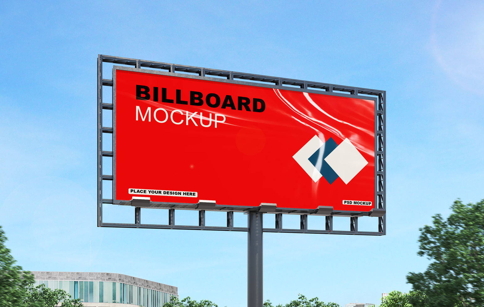 Billboard sign mockup design psd