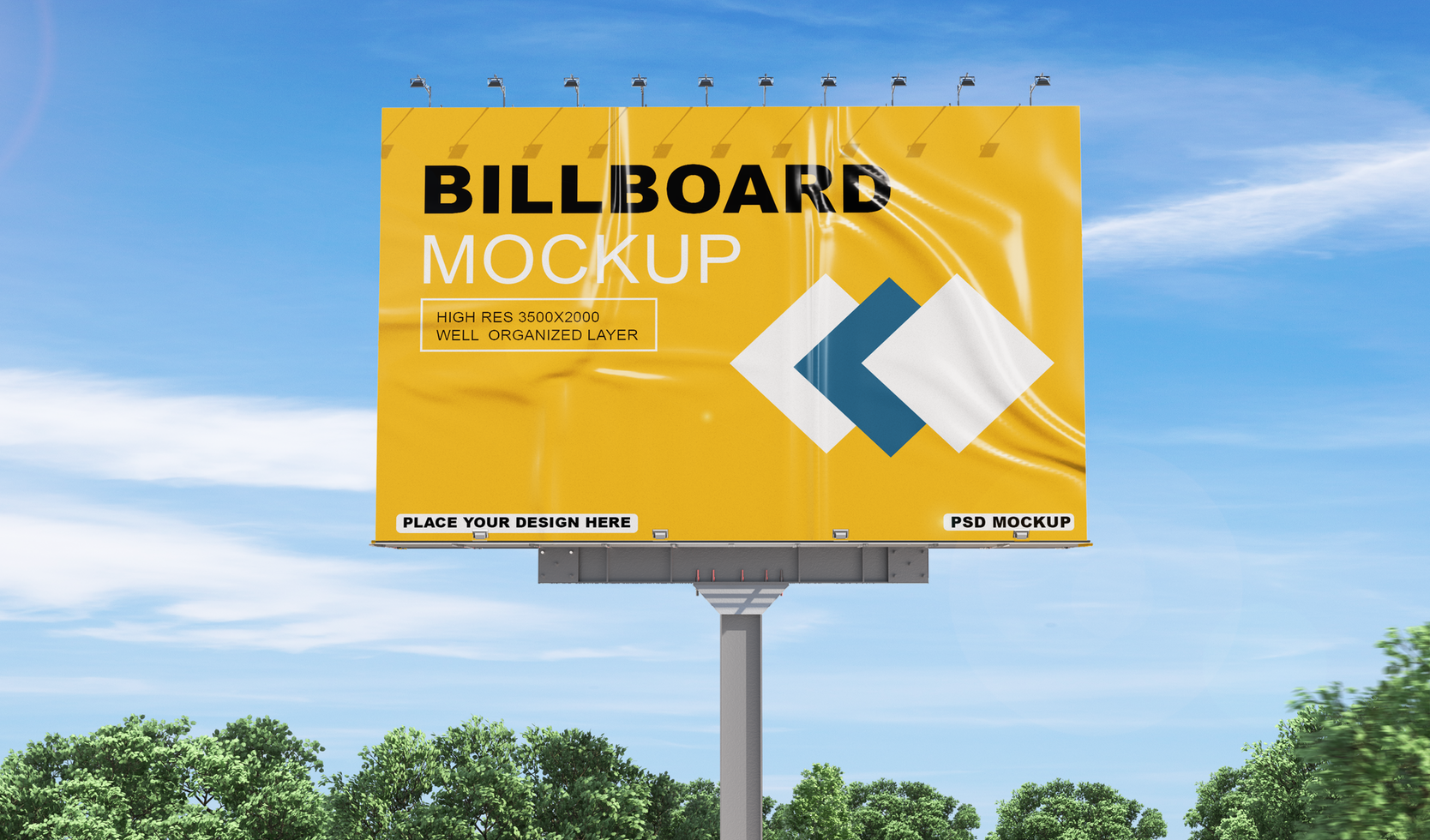 Billboard sign mockup design psd