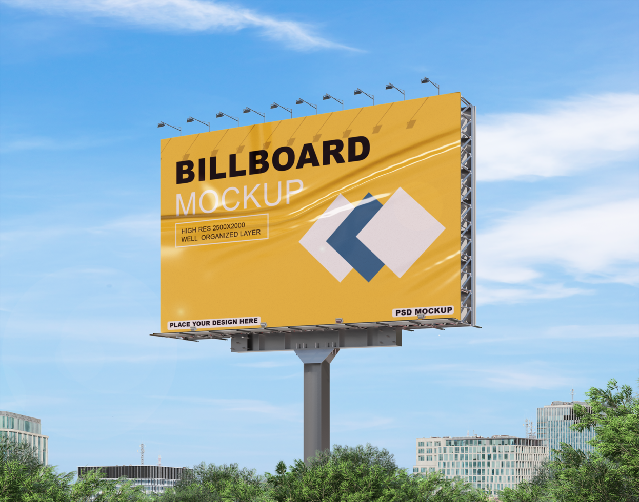 Large billboard mockup design psd