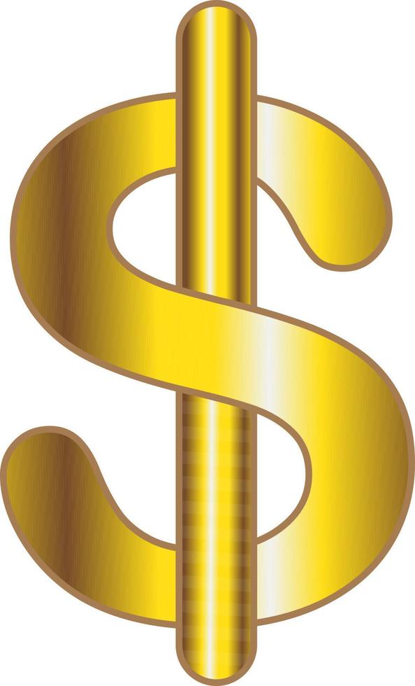 vector gold dollar currency logo