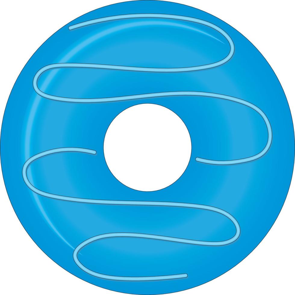 rosquilla con azul vidriar vector ilustración