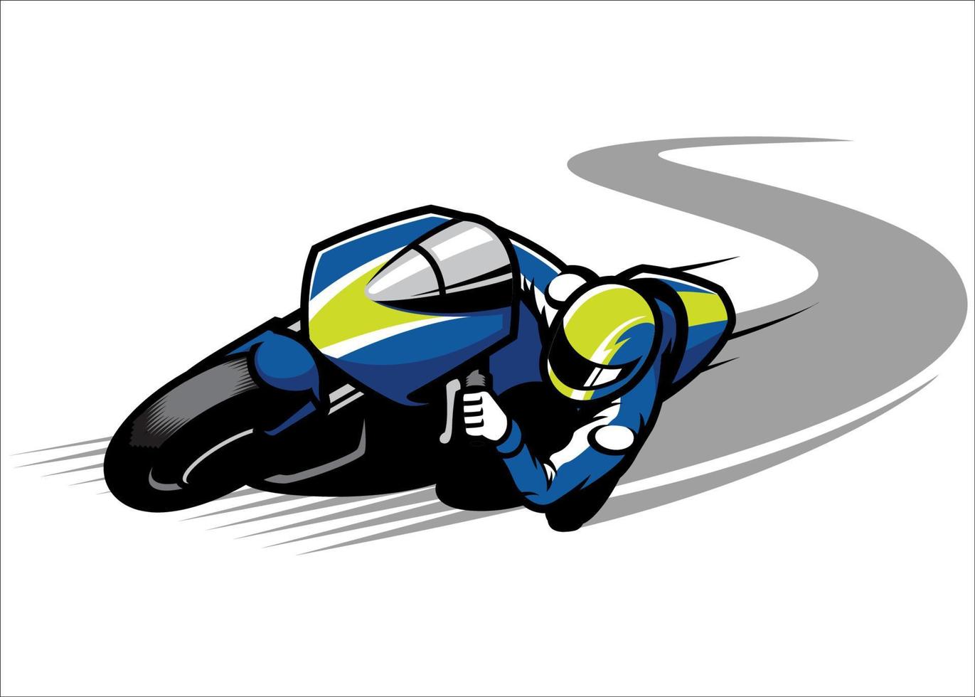 racer ride sportbike vector