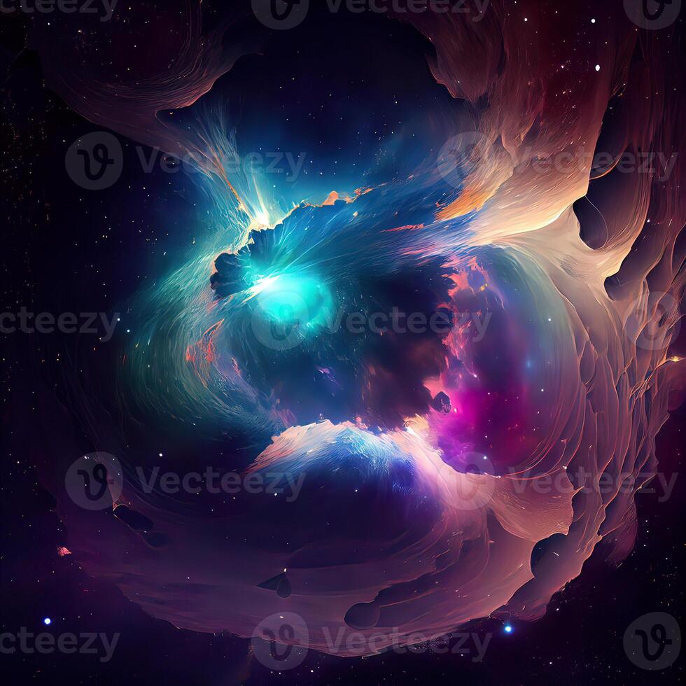 Deep Space Nebula Background - photo