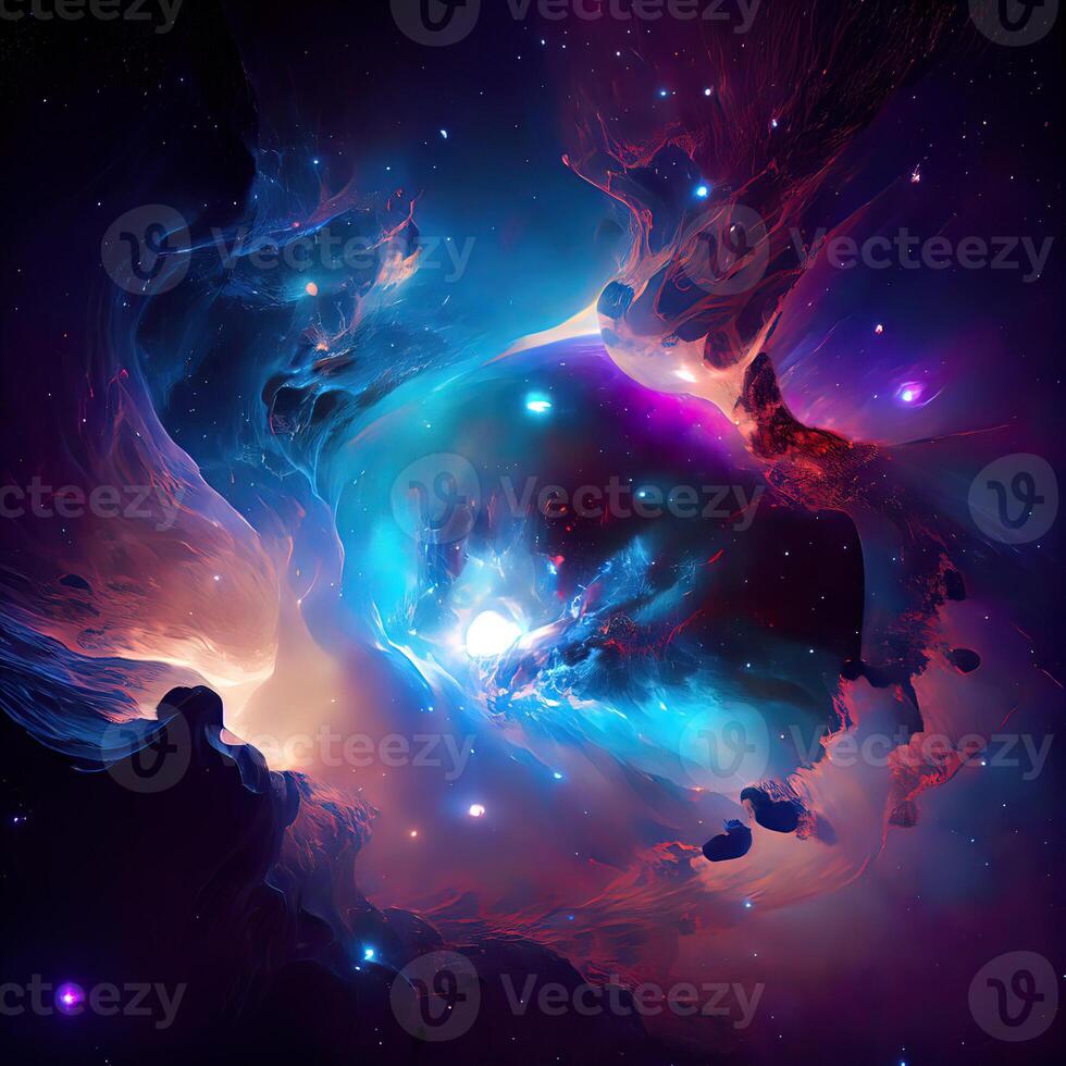 Deep Space Nebula Background - photo