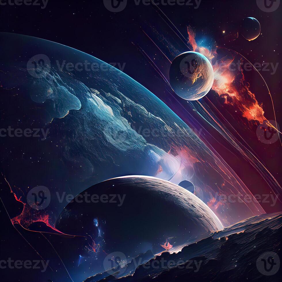 Deep Space Nebula Background - photo