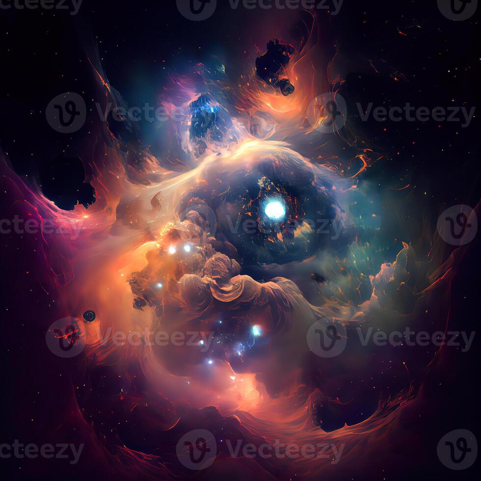 Deep Space Nebula Background - photo