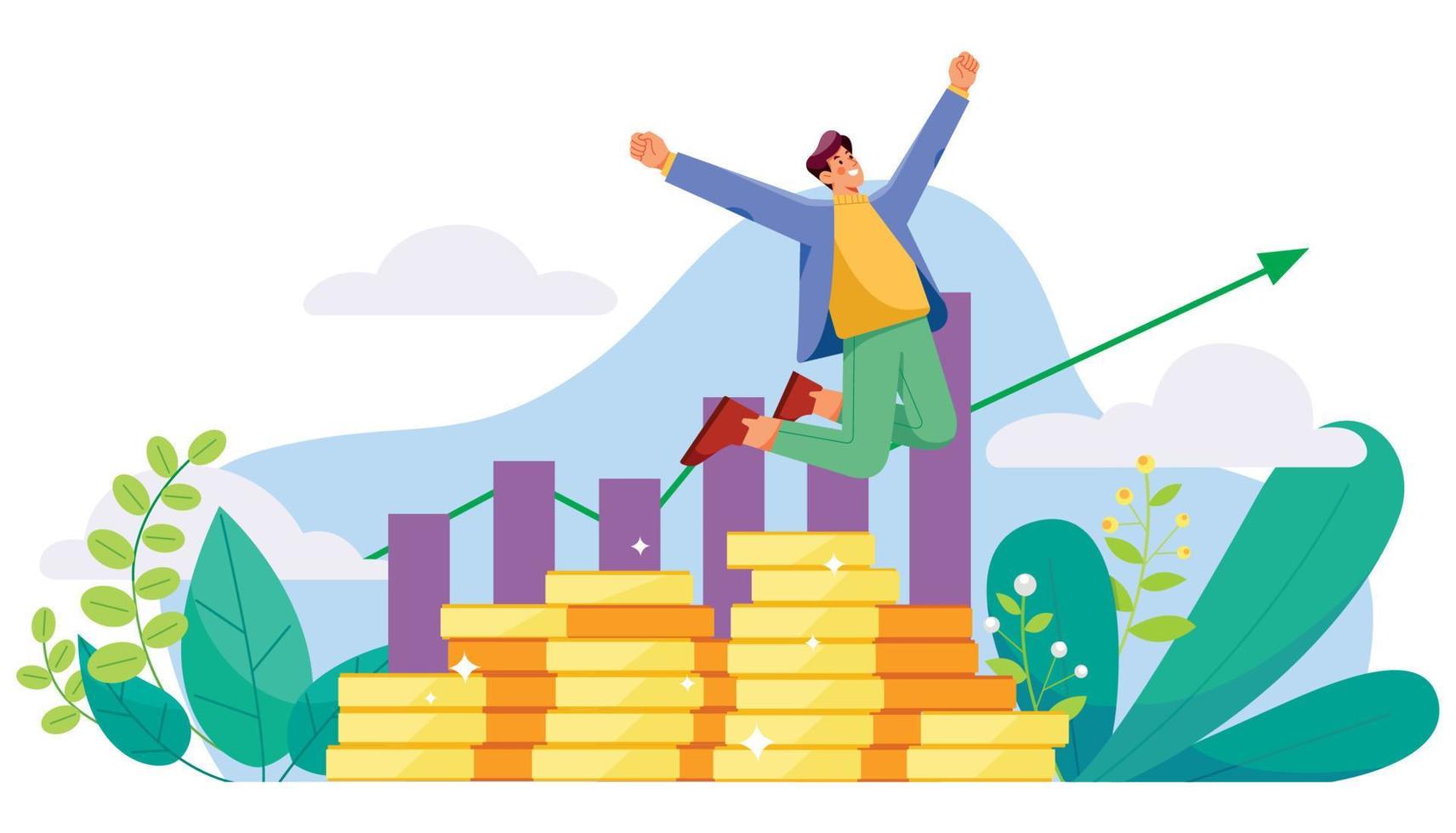Getting Rich Celebration vector