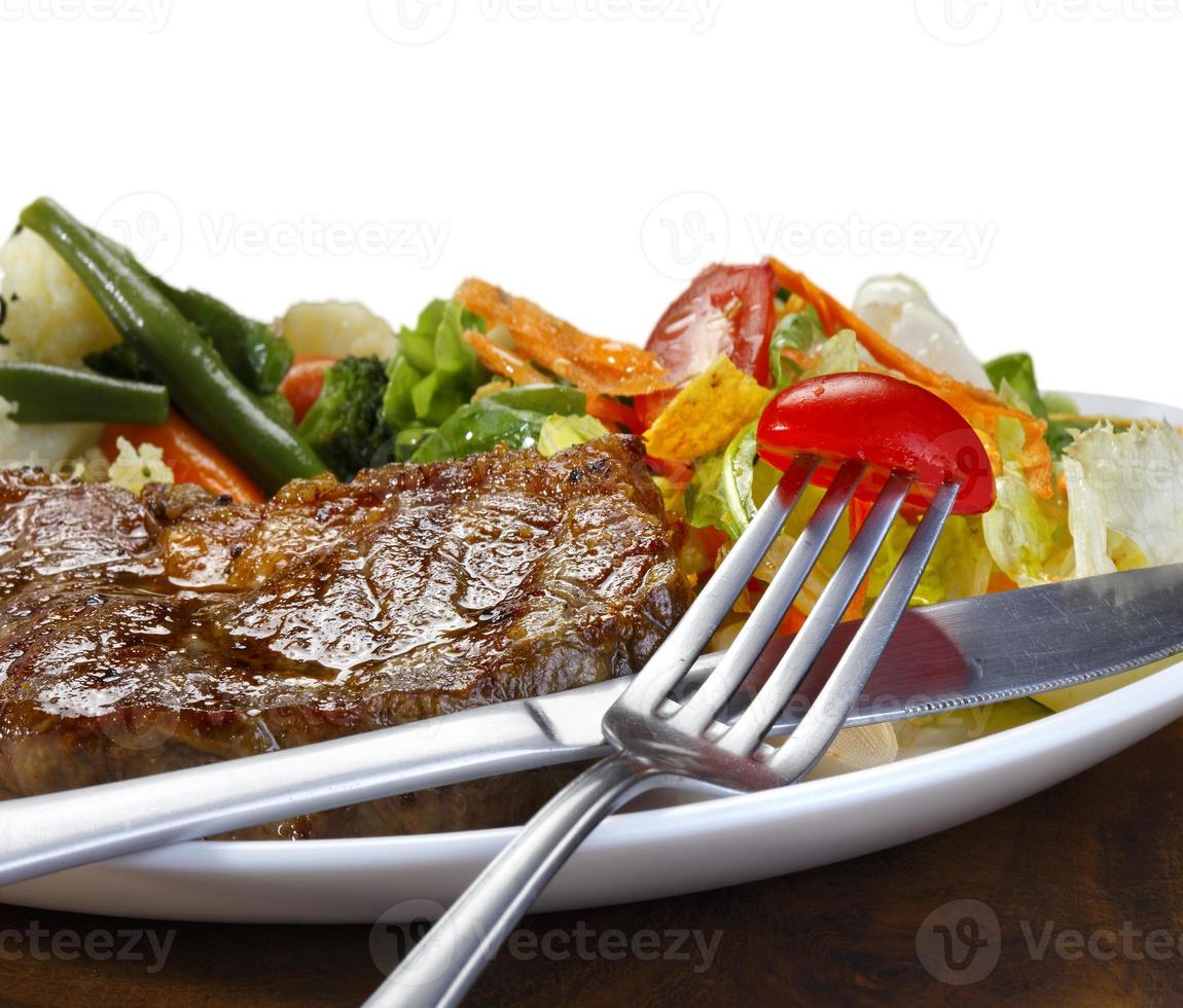 Grilled Steak with Salad photo