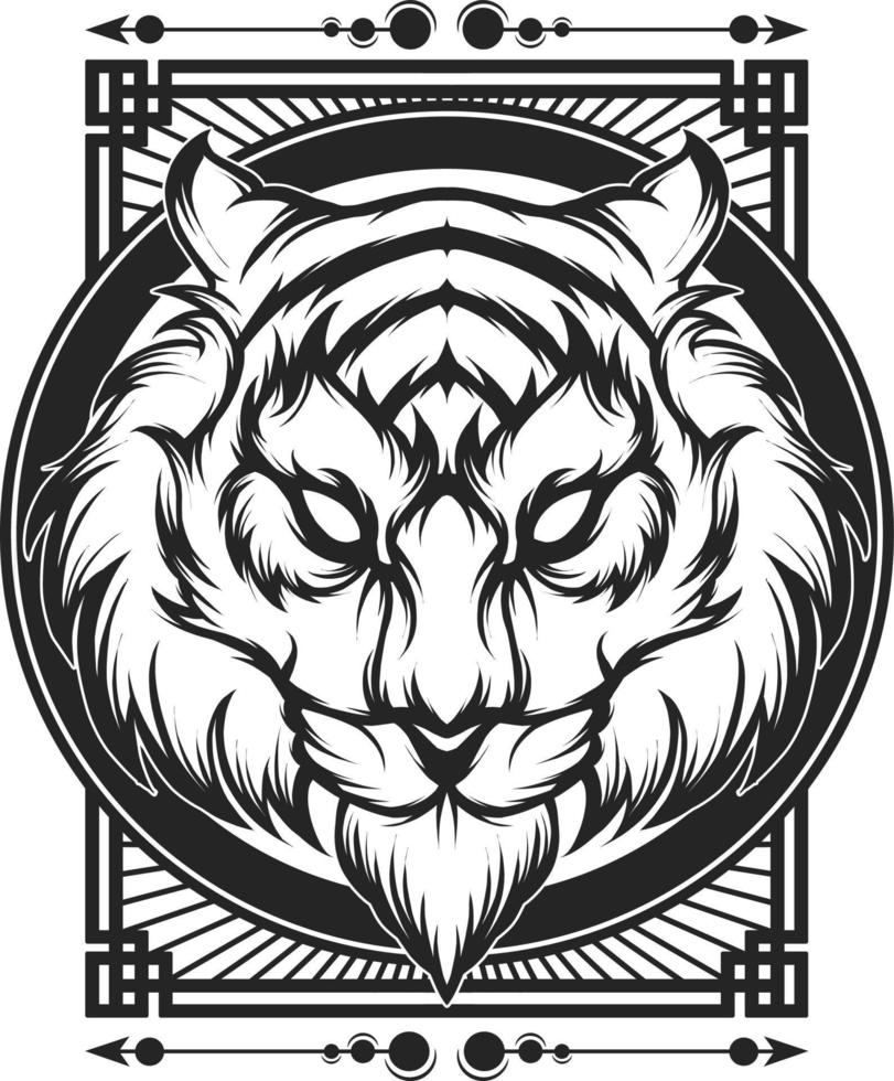 Tiger Head Vector Mascot Logo