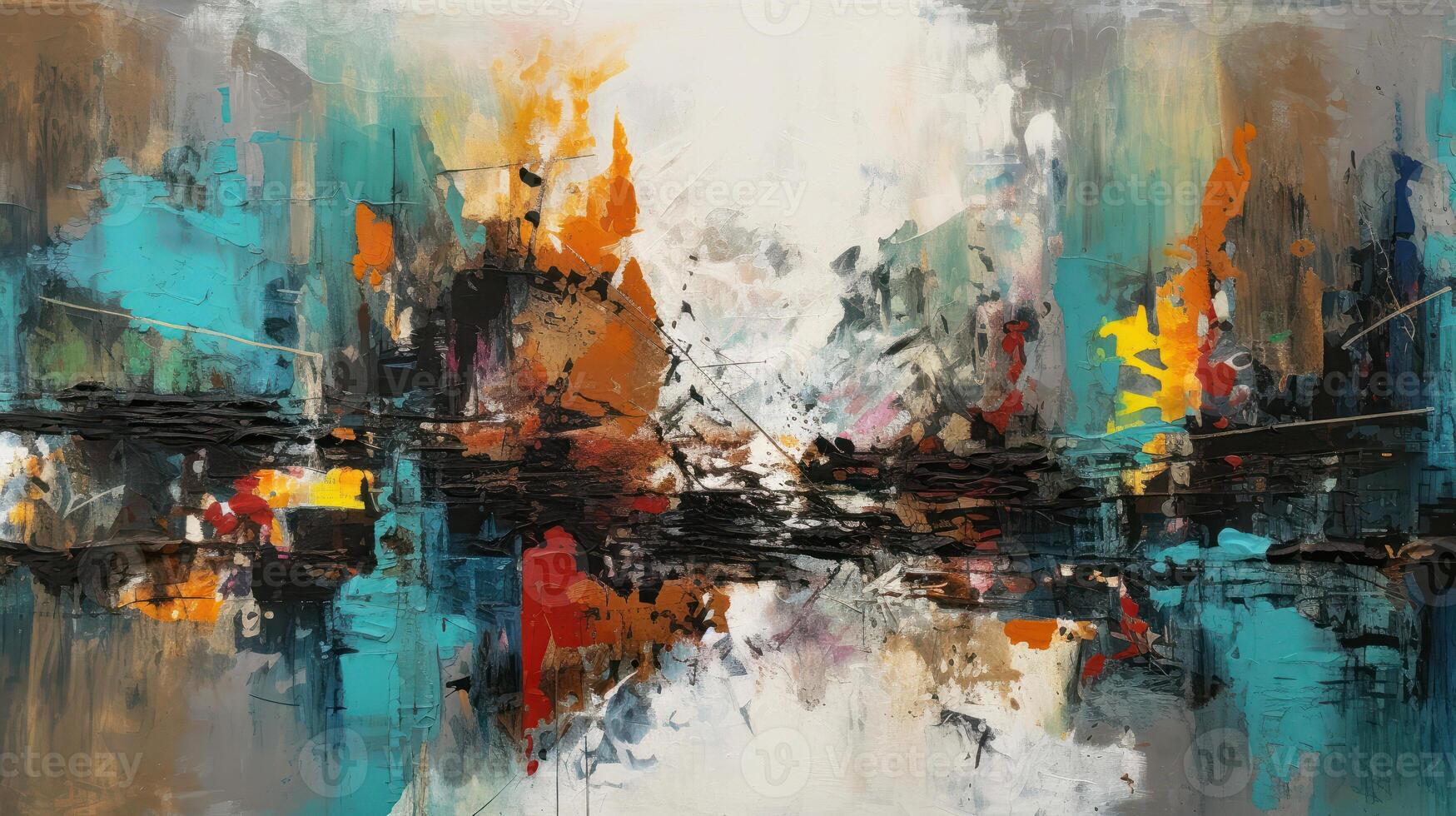 The abstract colorful painting texture background. photo