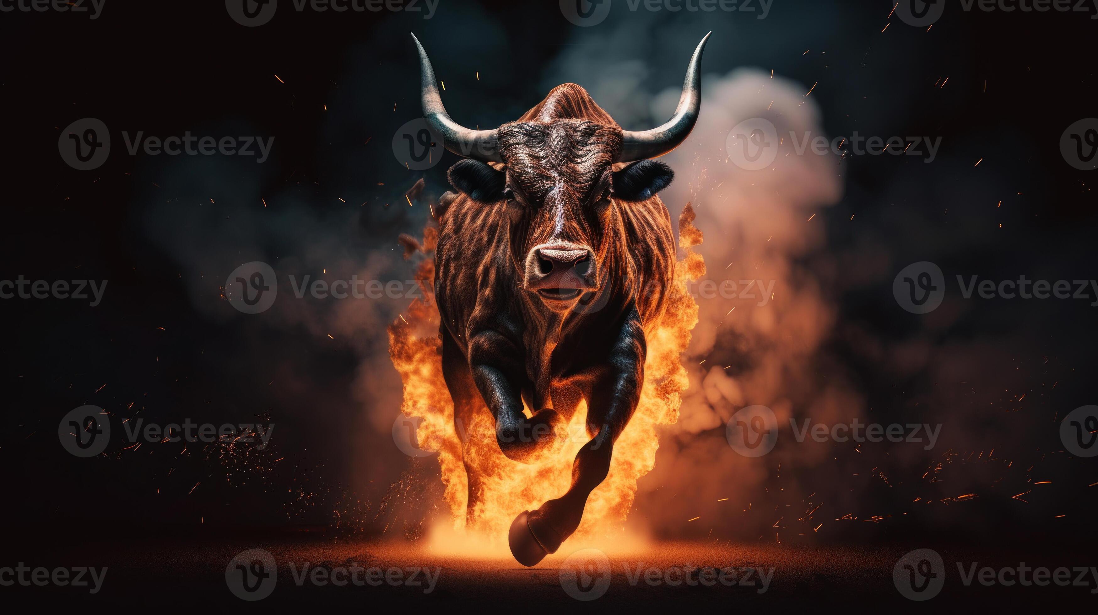 strong and angry bull animal 26505690 Stock Photo at Vecteezy