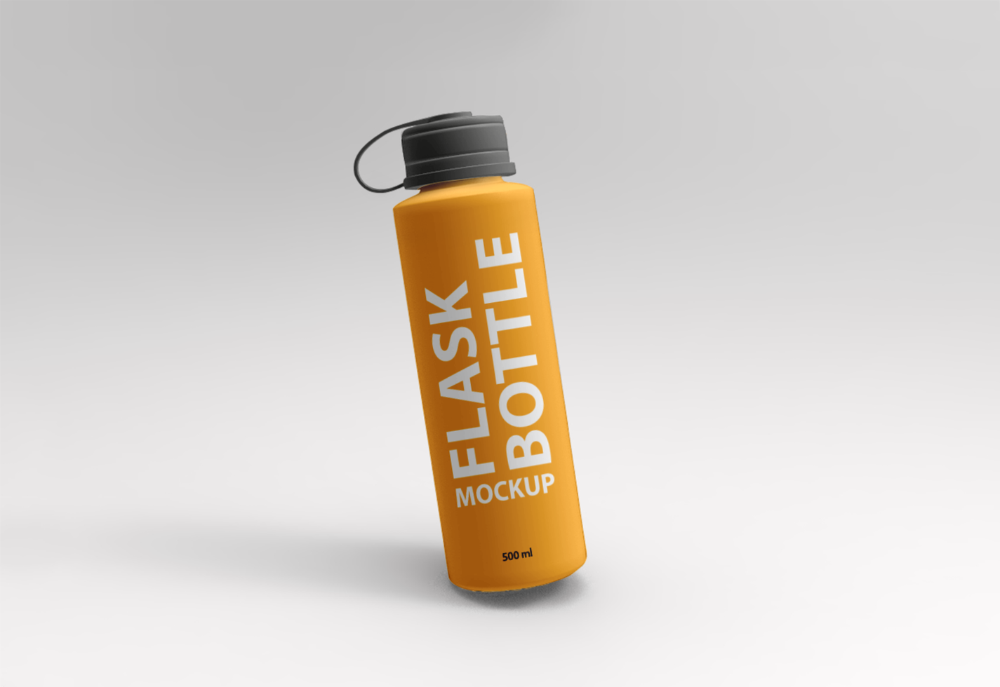 3d flask bottle mockup psd