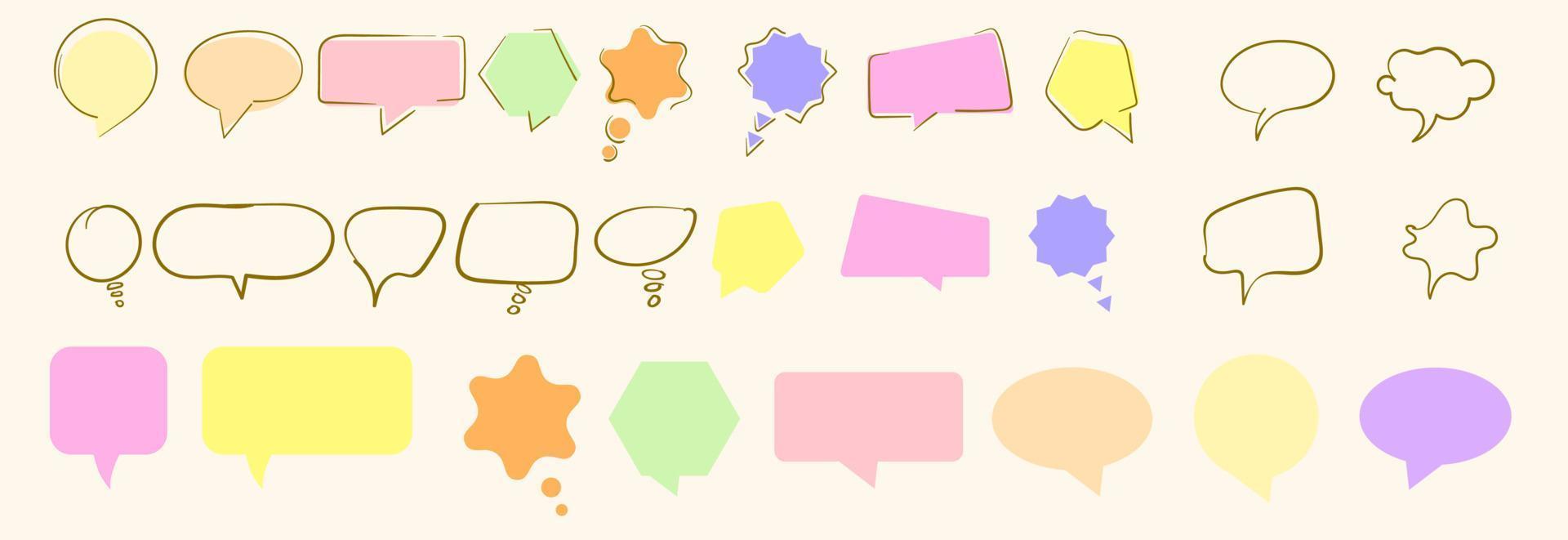 speech balloon pack vector illustration
