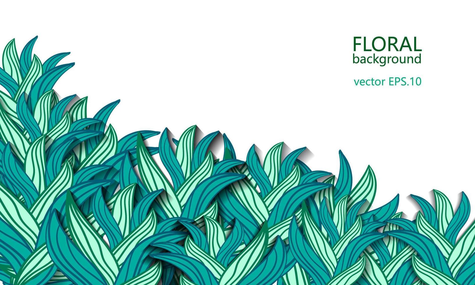 tropical green leaves vector background
