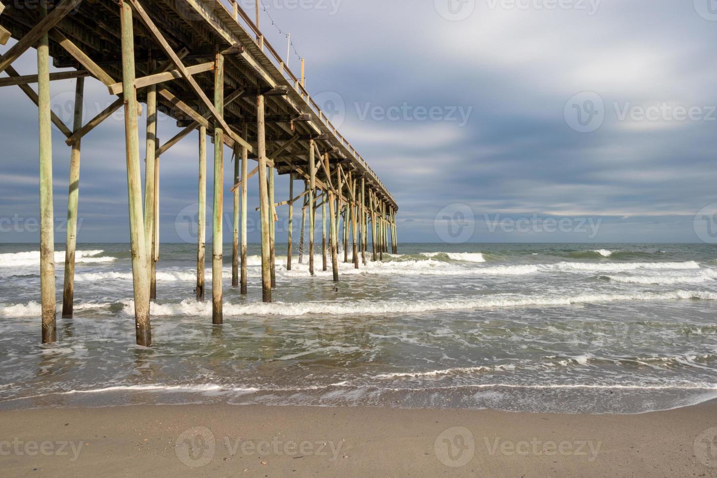 carolina playa muelle en el atlántico costa foto