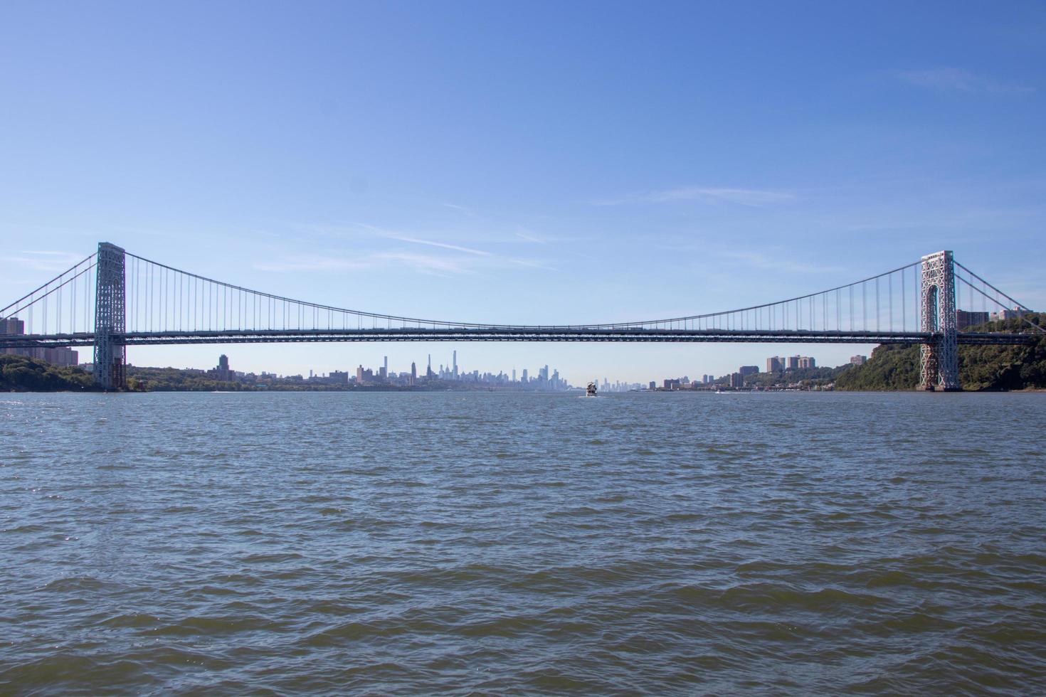 Hudson River, New York, USA, October 06, 2022, Governor Mario M. Cuomo Bridge spans the Hudson River photo