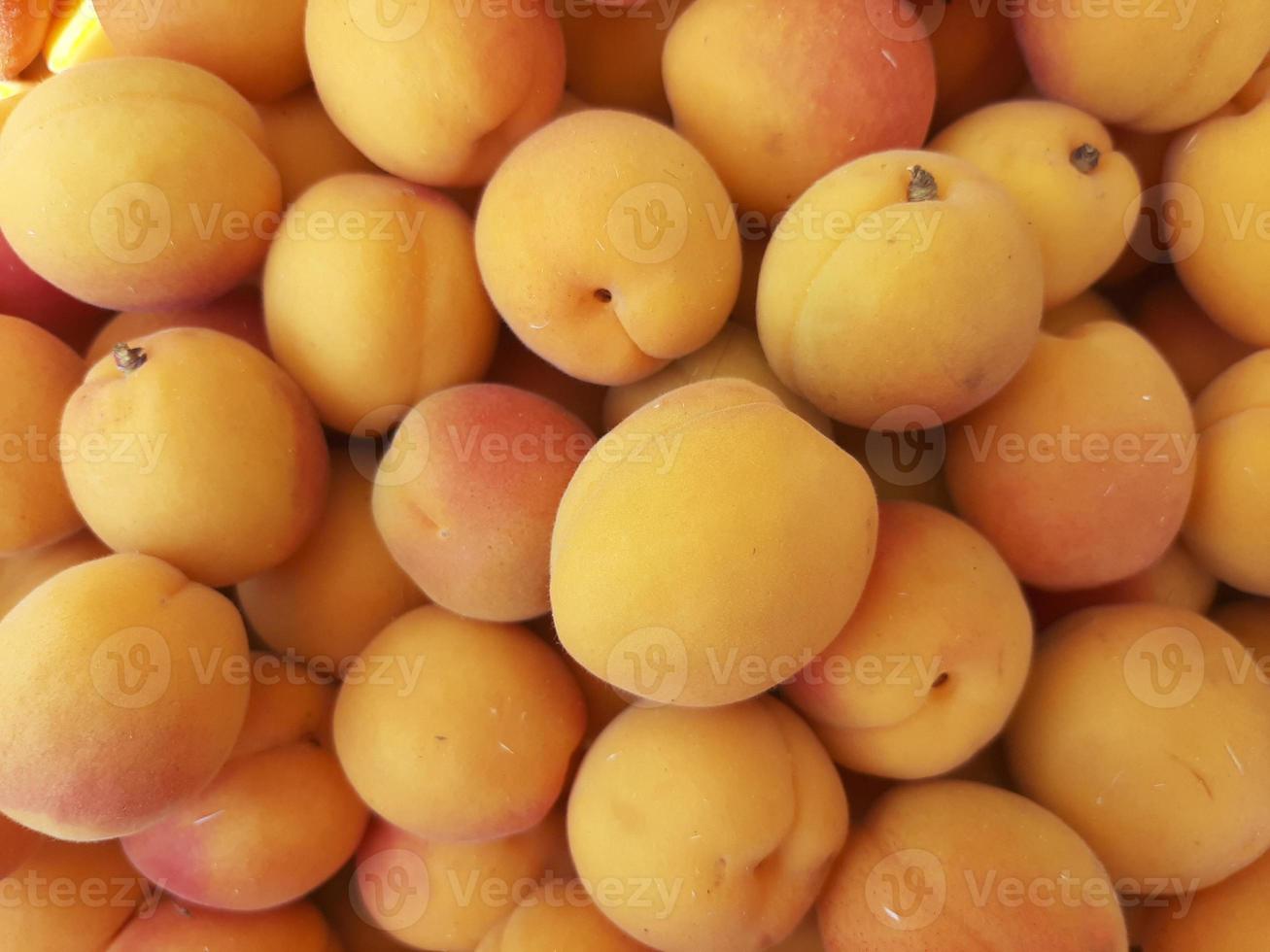 Ripe apricots fruit food background photo