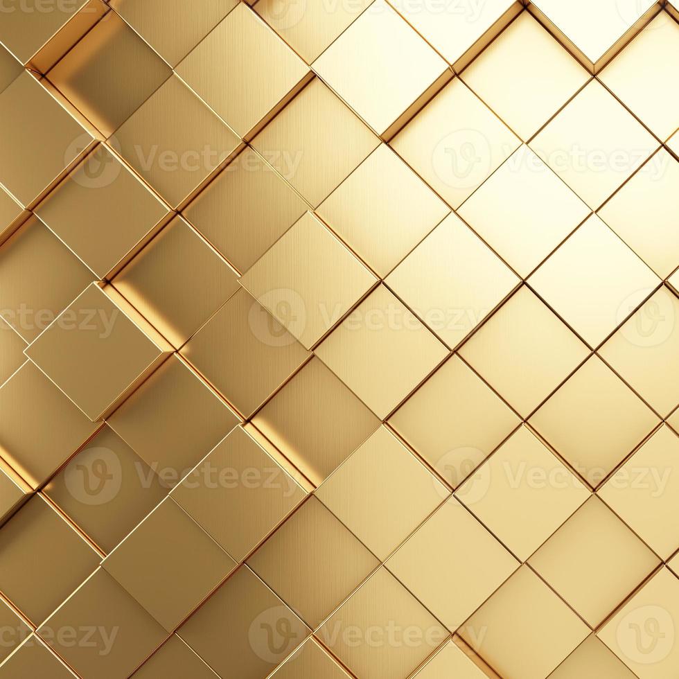Futuristic gold hexagonal texture background. 3d rendering photo