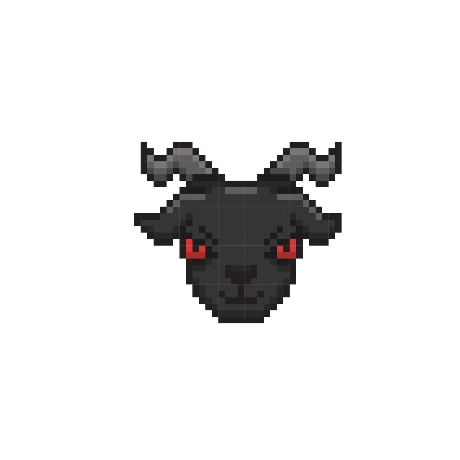 black goat head in pixel art style 22469059 Vector Art at Vecteezy