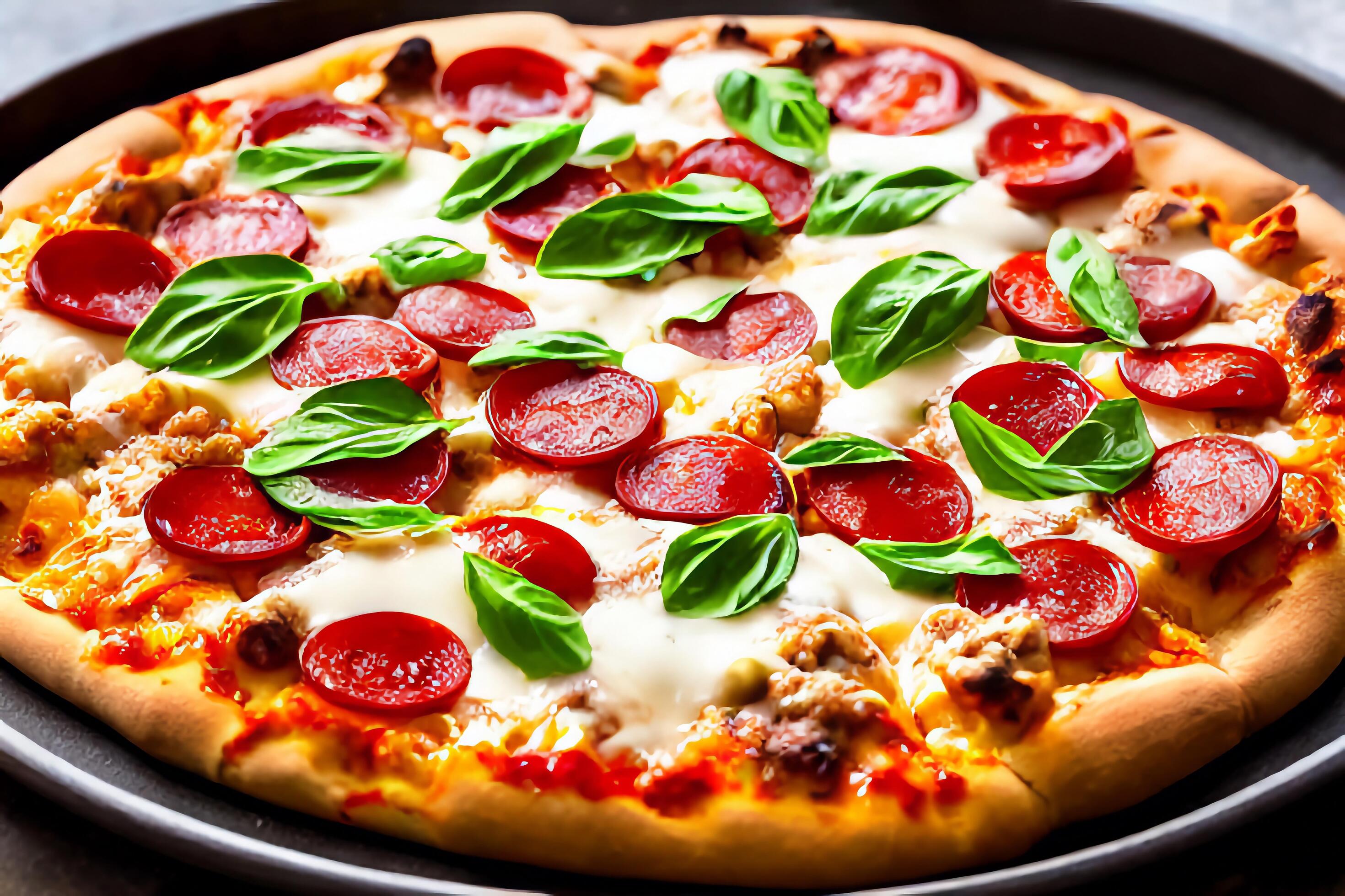 The delicious pizza with AI generated 22469199 Stock Photo at Vecteezy