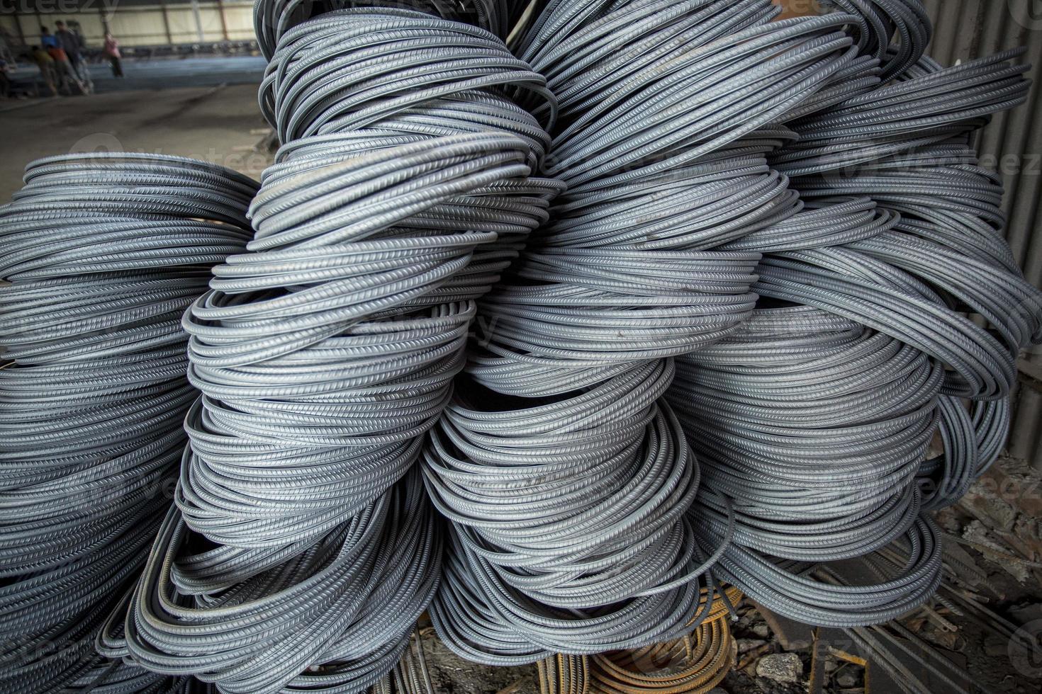 Wholesale steel rebar round, iron steel rod for construction steel bars, View rebar steel at Demra, Dhaka, Bangladesh. photo