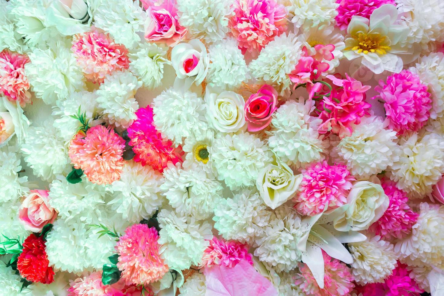 Multi color Hand made paper flower, Wedding decoration and colorful wedding stage in Bangladesh. photo