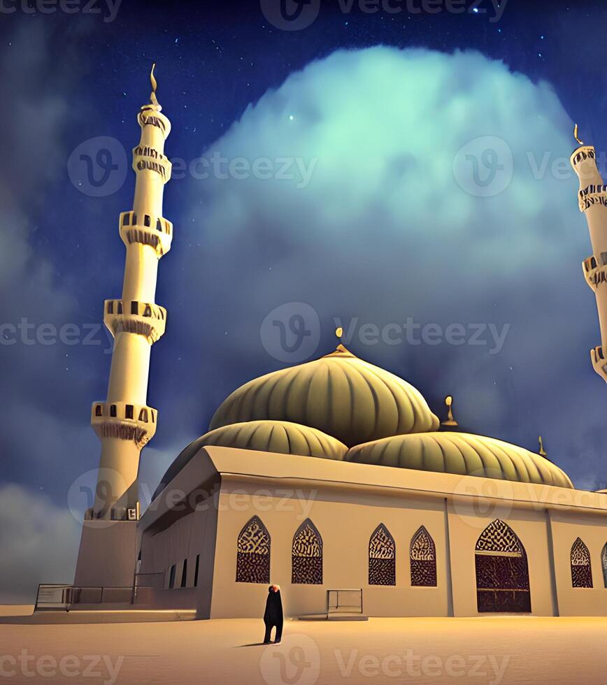 islamic praying mosque arabic, eid mubarak photo