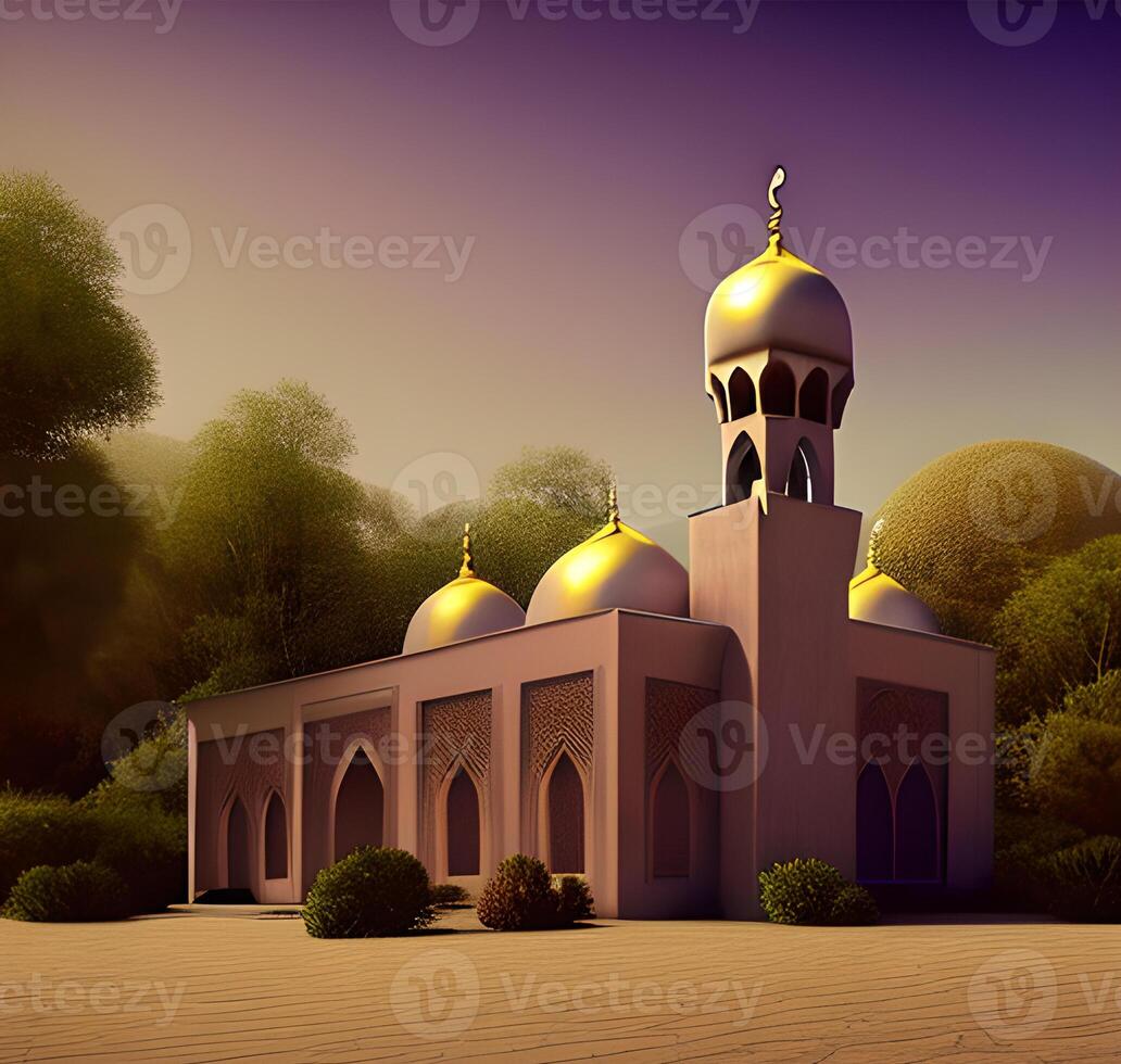 islamic praying mosque arabic, eid mubarak photo