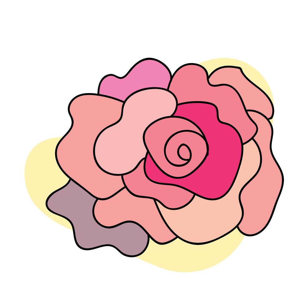 Hand drawn abstract colorful doodle flowers vector