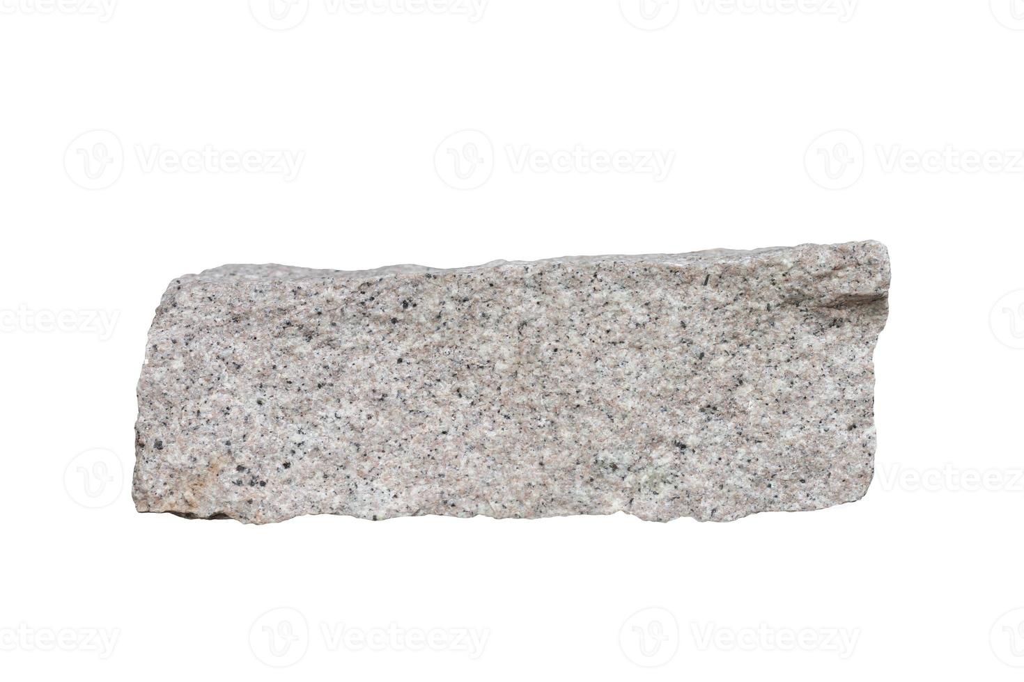 Granite stone isolated on white background included clipping path. photo