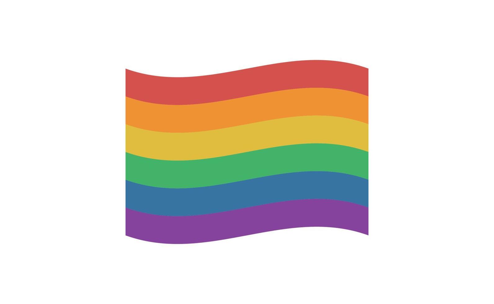 Pride month icon. Rainbow flag symbol. vector
